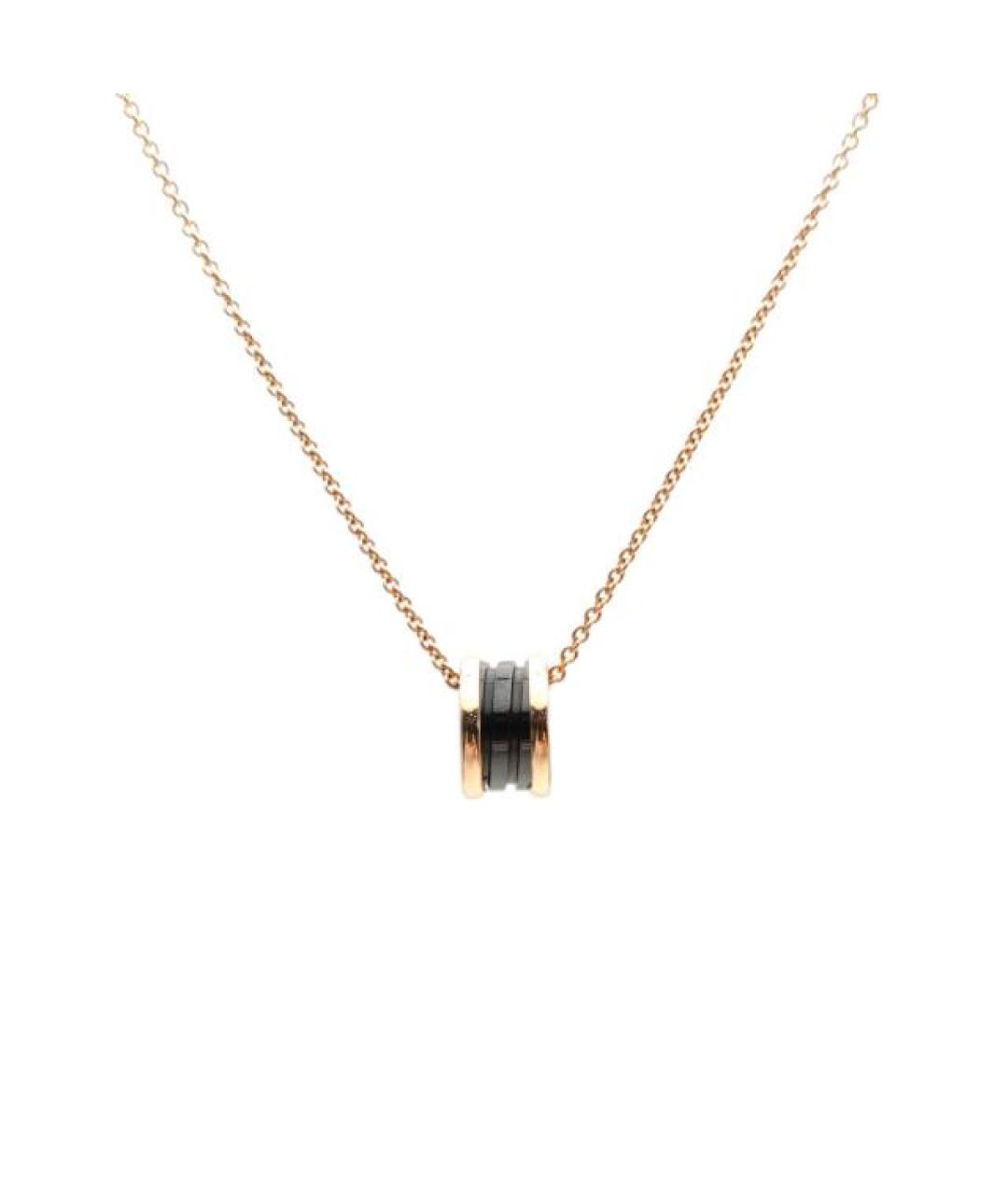 BVLGARI Черная подвеска из розового золота, фото 10