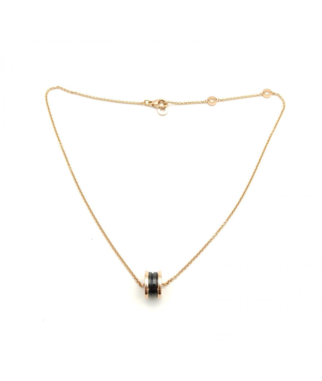 BVLGARI Черная подвеска из розового золота, фото 7