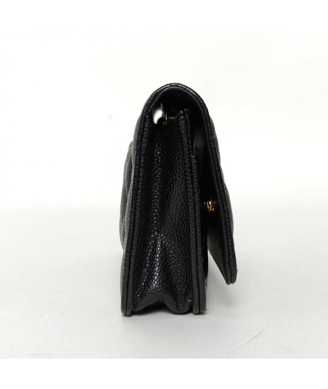 CHANEL Черная кожаная сумка через плечо, фото 5