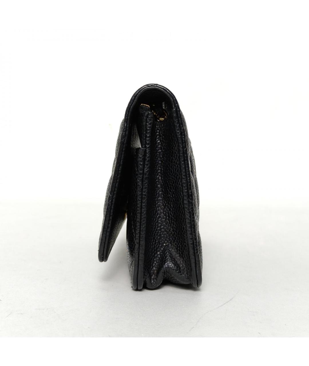 CHANEL Черная кожаная сумка через плечо, фото 3