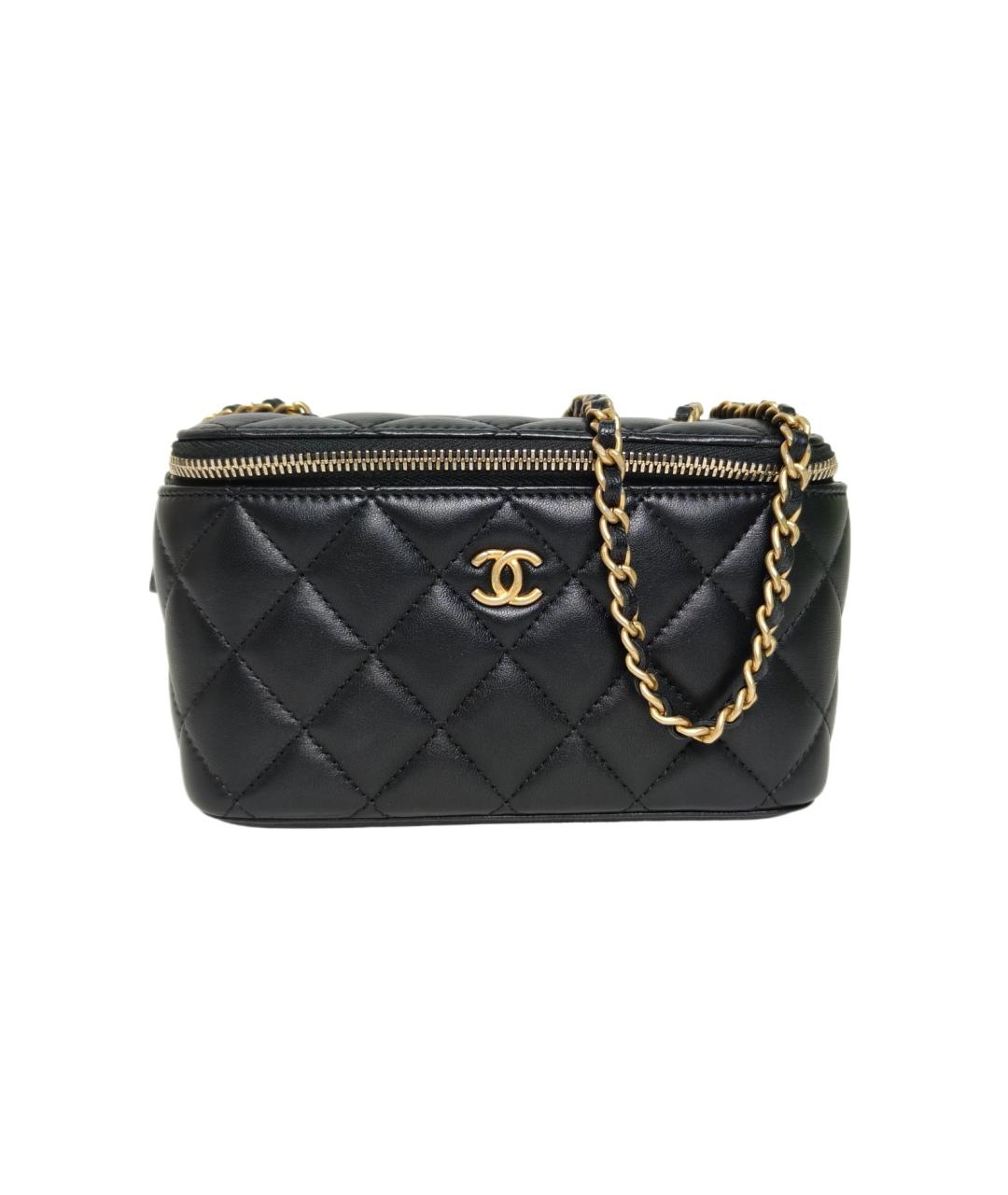 CHANEL Черная кожаная сумка через плечо, фото 10