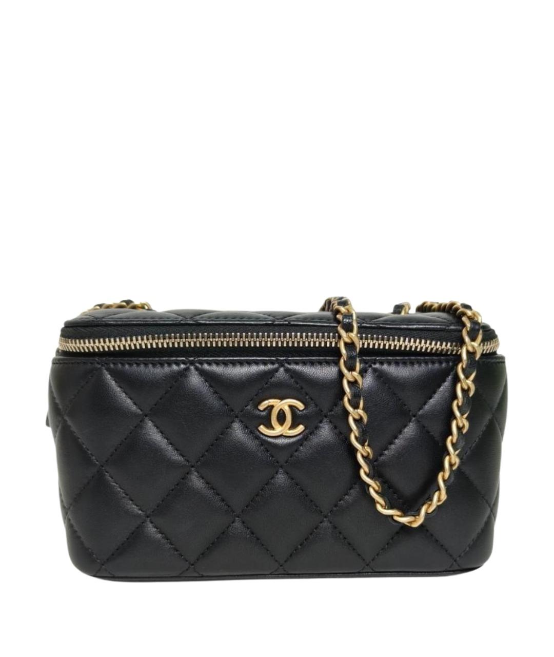 CHANEL Черная кожаная сумка через плечо, фото 1