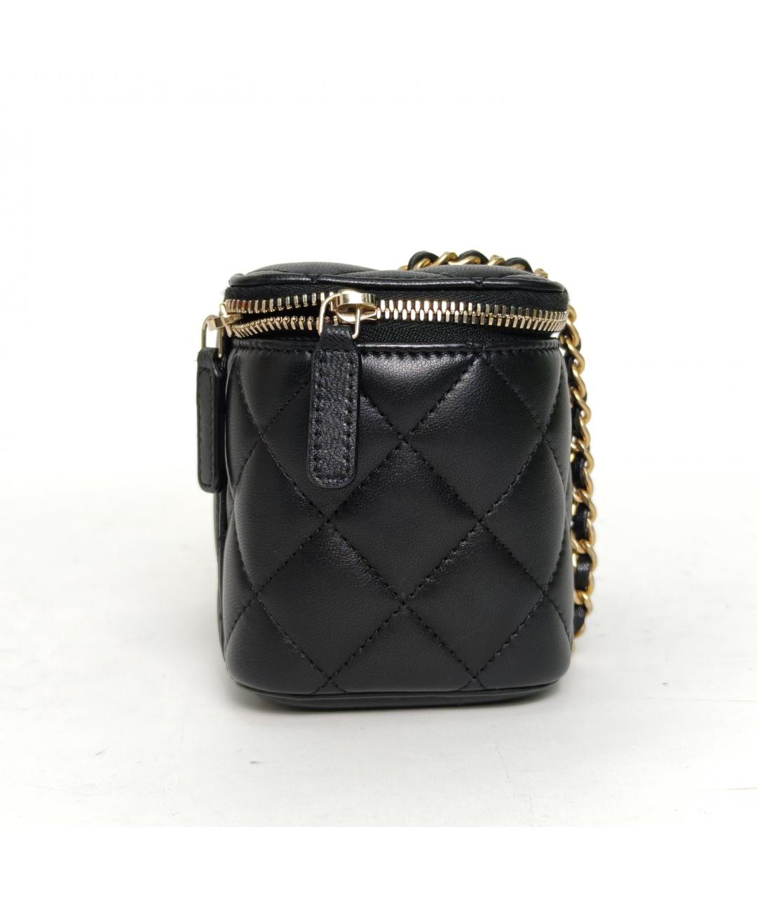 CHANEL Черная кожаная сумка через плечо, фото 3