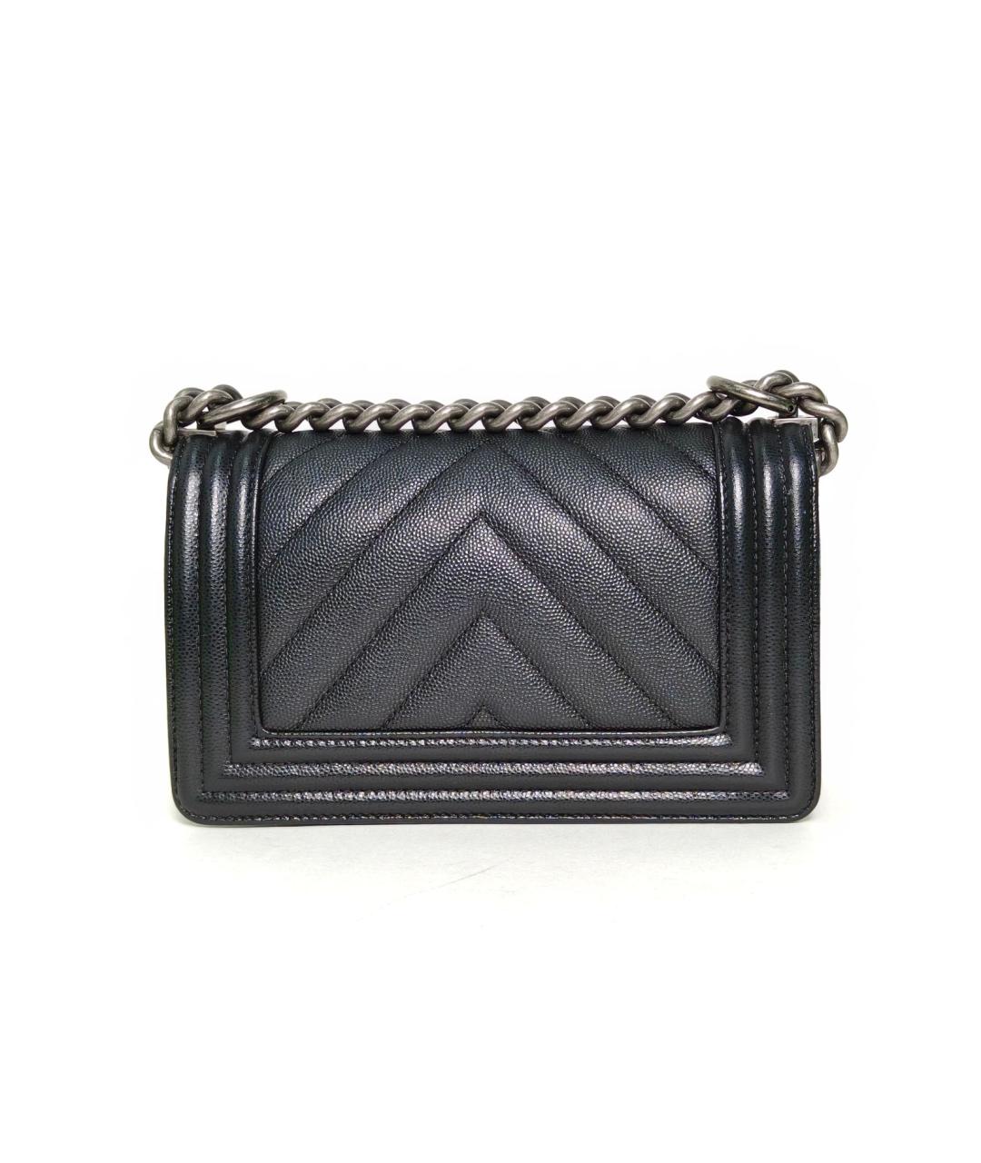 CHANEL Черная кожаная сумка через плечо, фото 4