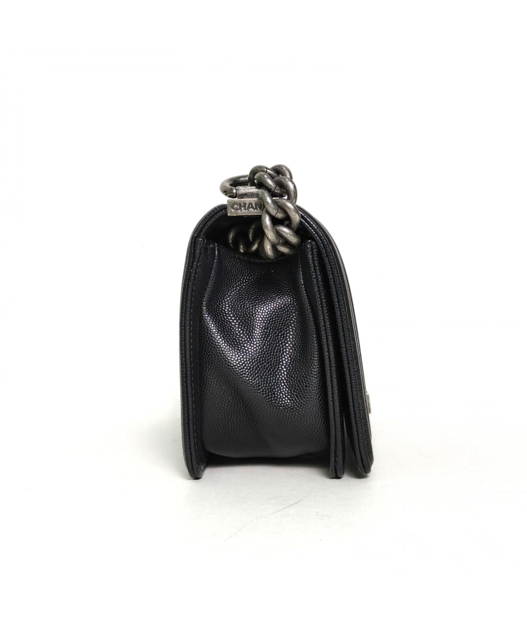 CHANEL Черная кожаная сумка через плечо, фото 5