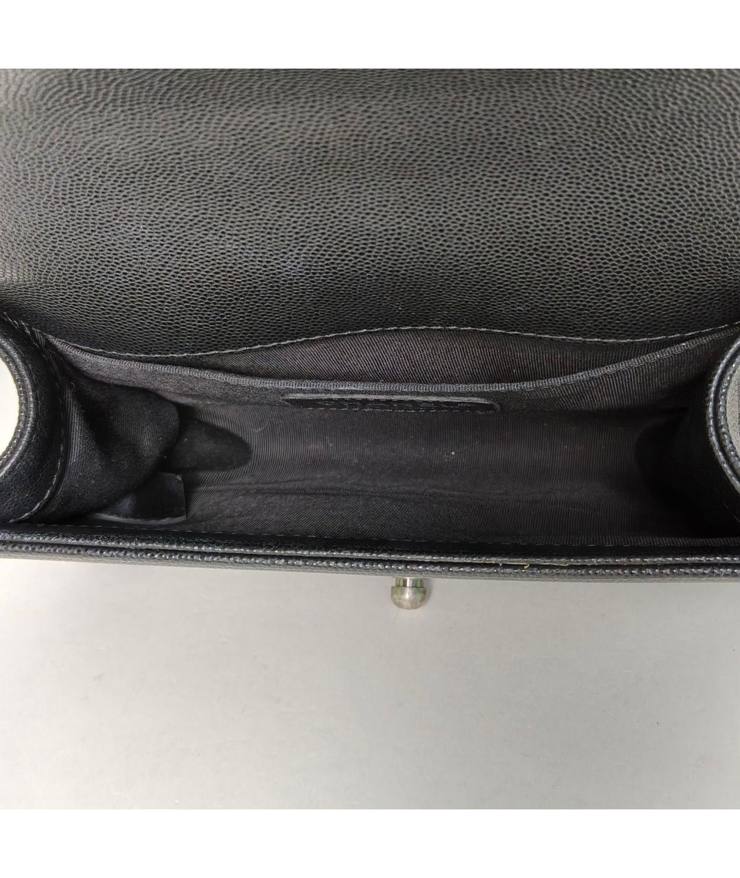 CHANEL Черная кожаная сумка через плечо, фото 8