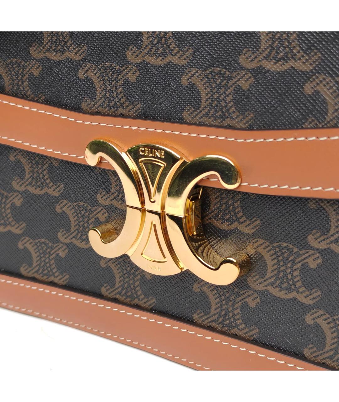 CELINE Коричневая сумка через плечо, фото 8