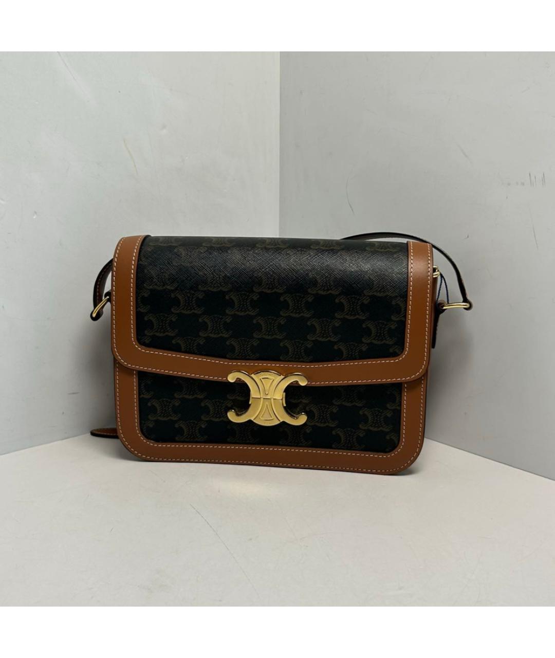 CELINE Коричневая сумка через плечо, фото 9