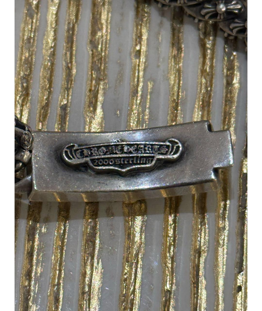 CHROME HEARTS Серый серебряный браслет, фото 3