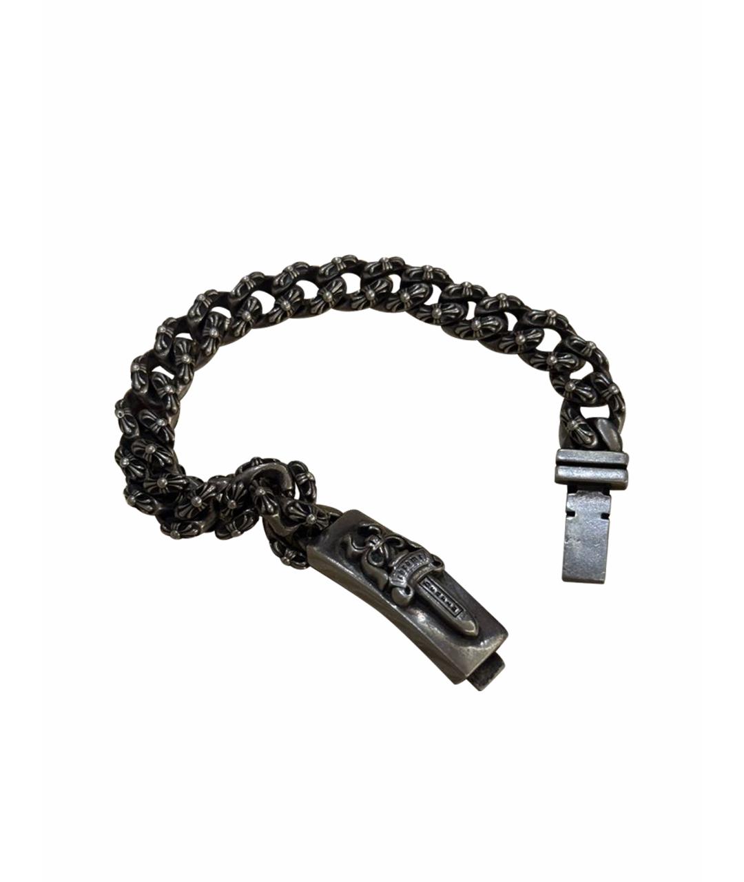 CHROME HEARTS Серый серебряный браслет, фото 1