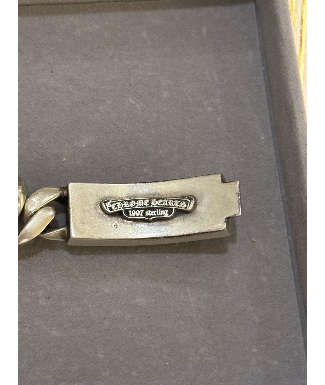 CHROME HEARTS Серый серебряный браслет, фото 3