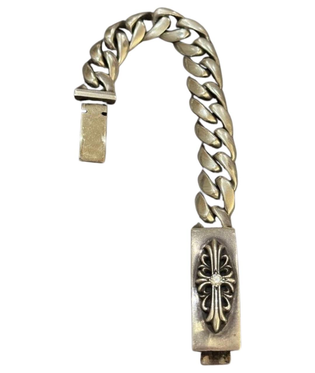 CHROME HEARTS Серый серебряный браслет, фото 1