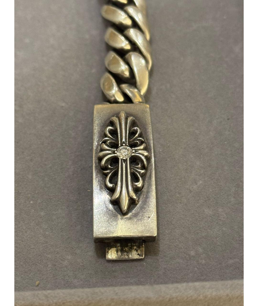 CHROME HEARTS Серый серебряный браслет, фото 2