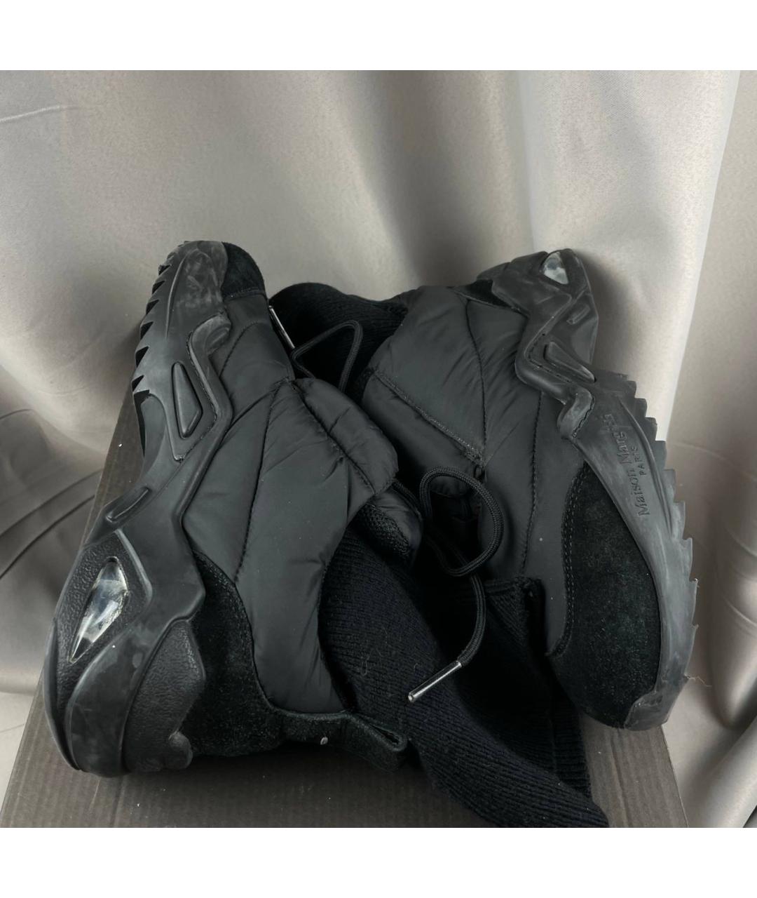 MAISON MARGIELA Черные высокие кроссовки / кеды, фото 4