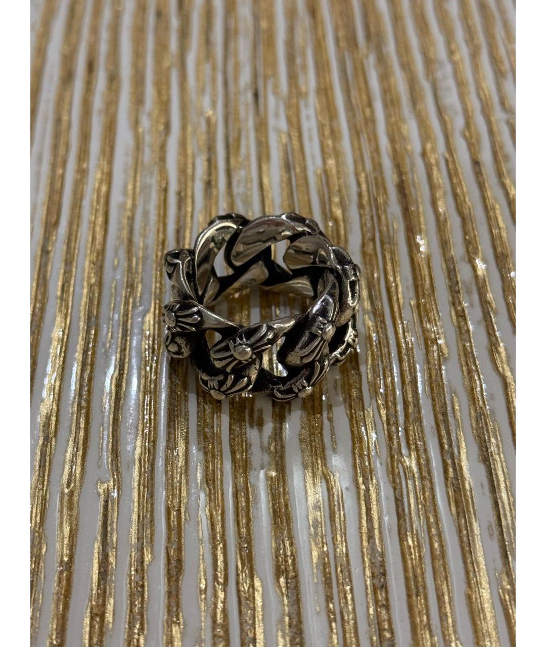 CHROME HEARTS Серое серебряное кольцо, фото 4