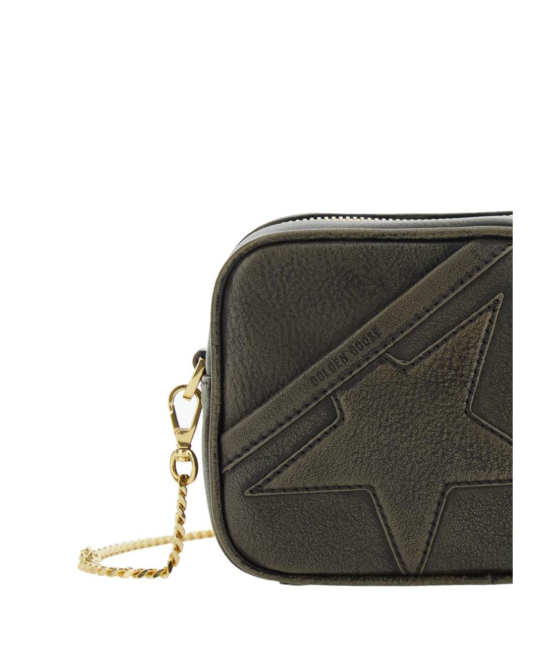 GOLDEN GOOSE DELUXE BRAND Черная кожаная сумка через плечо, фото 3