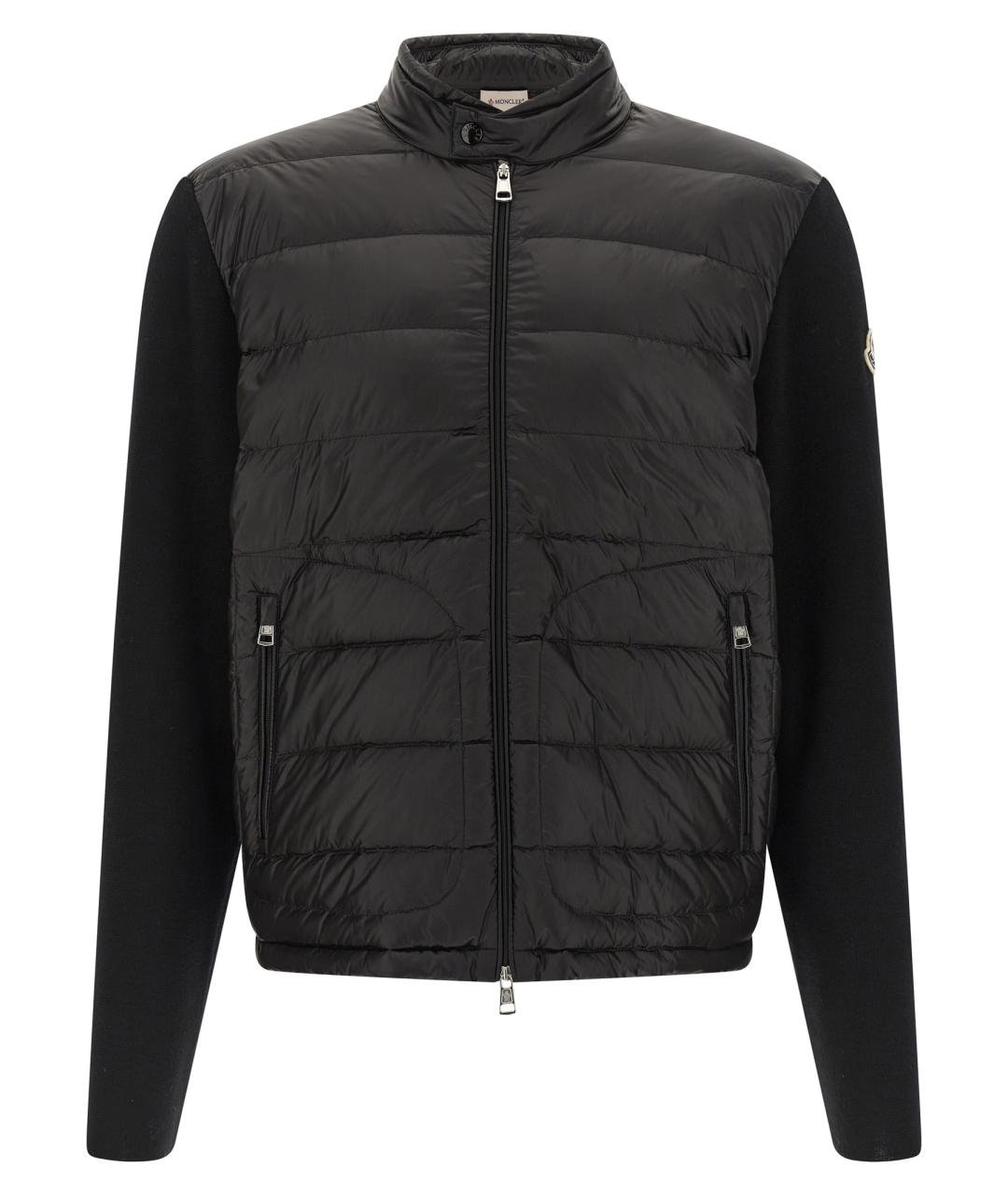 MONCLER Черный полиамидовый кардиган, фото 1