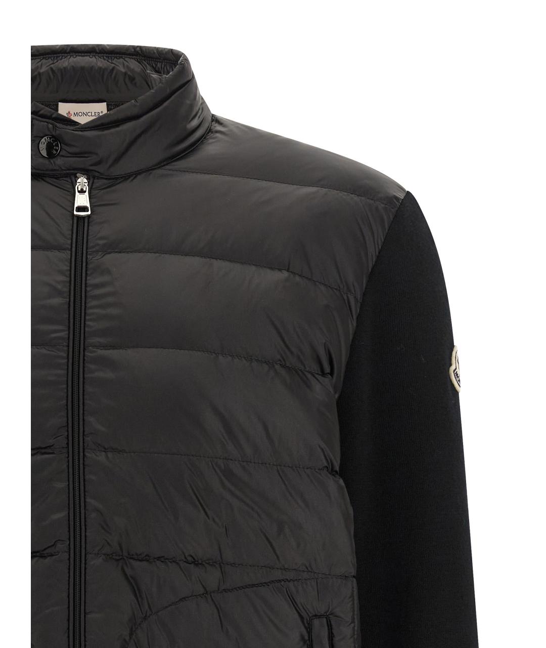 MONCLER Черный полиамидовый кардиган, фото 3