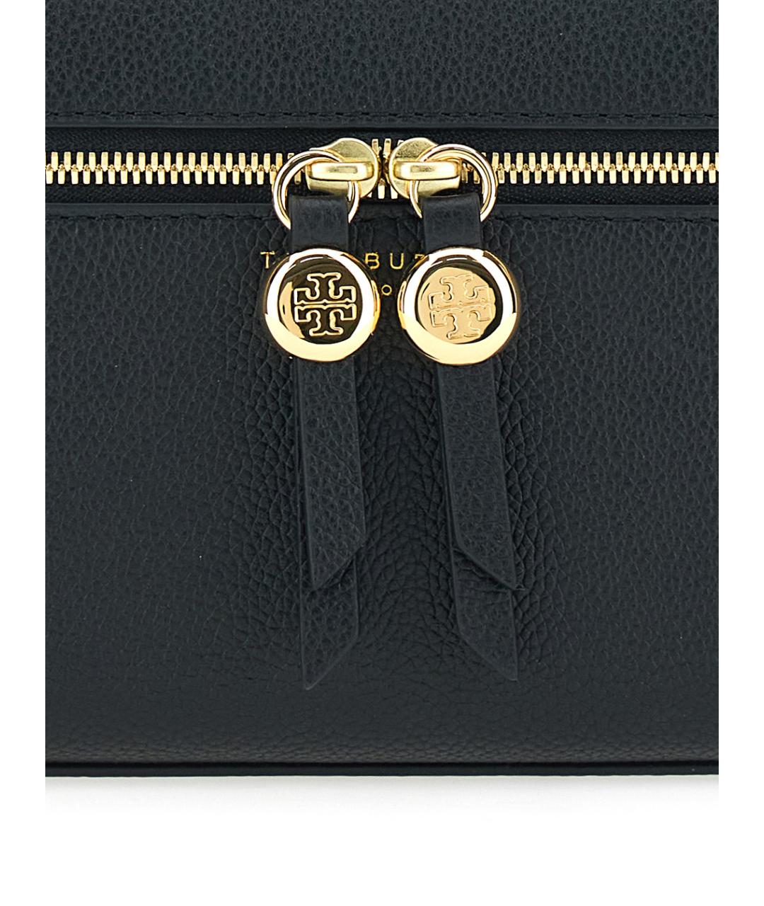 TORY BURCH Черная кожаная сумка через плечо, фото 3