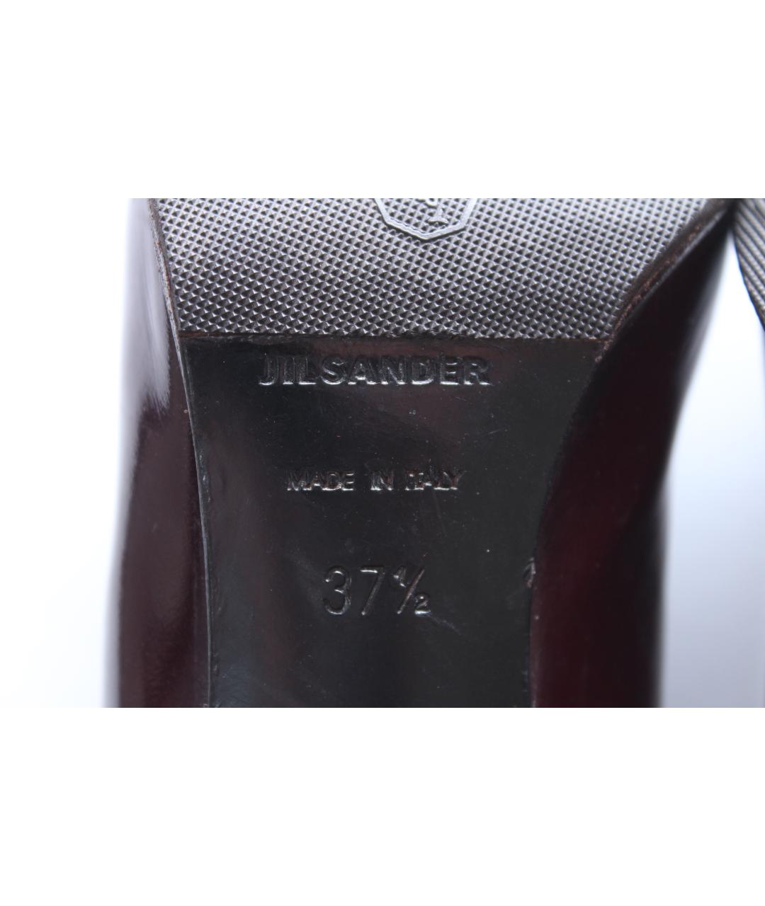 JIL SANDER Коричневые кожаные туфли, фото 9