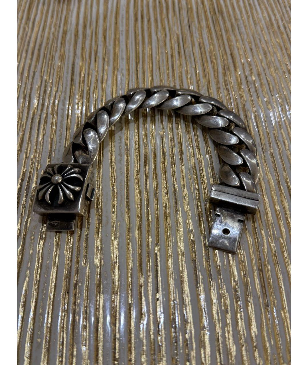 CHROME HEARTS Серый серебряный браслет, фото 1