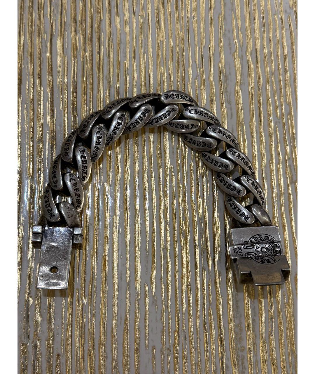 CHROME HEARTS Серый серебряный браслет, фото 2
