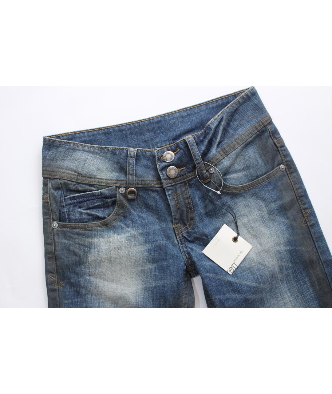 NEIL BARRETT Голубые хлопковые прямые джинсы, фото 3