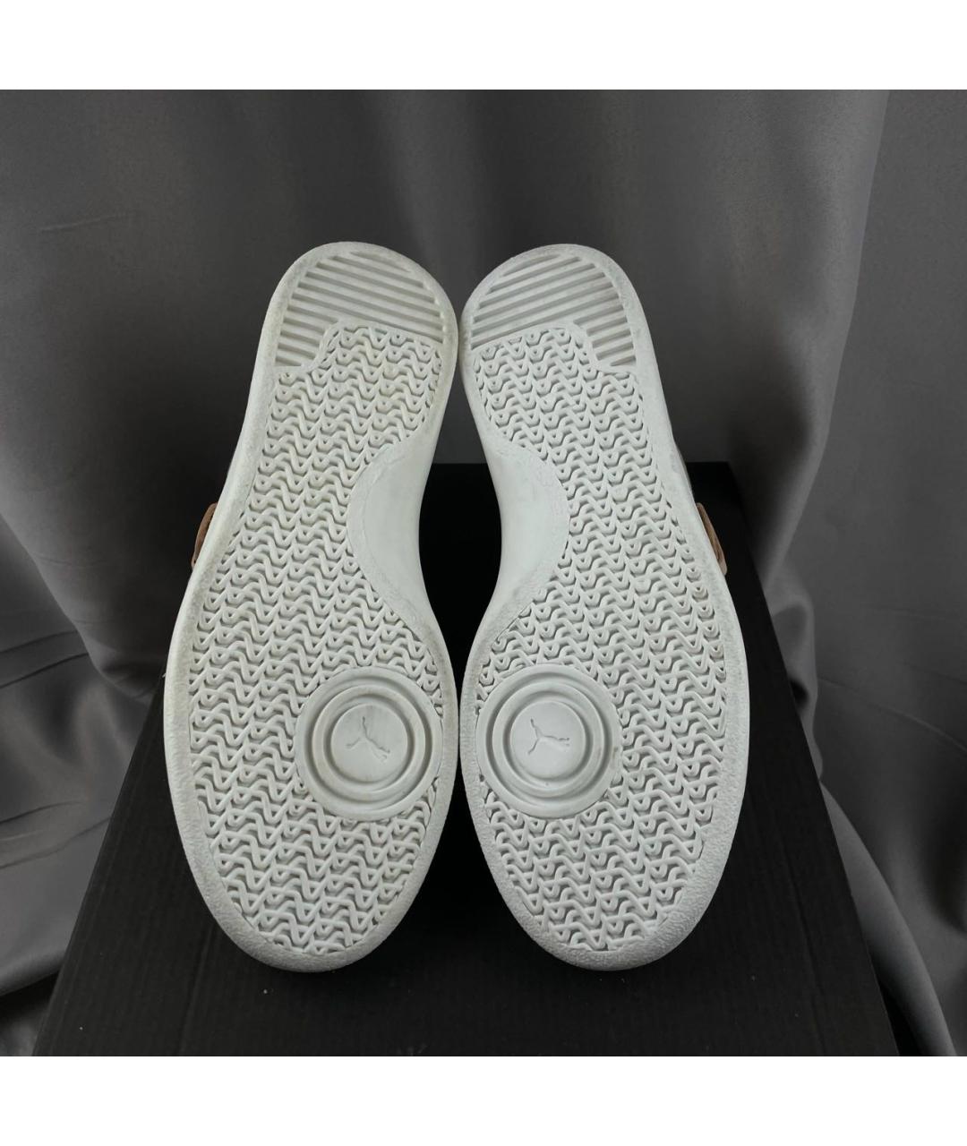 ALEXANDER MCQUEEN Бежевые кожаные высокие кроссовки / кеды, фото 5