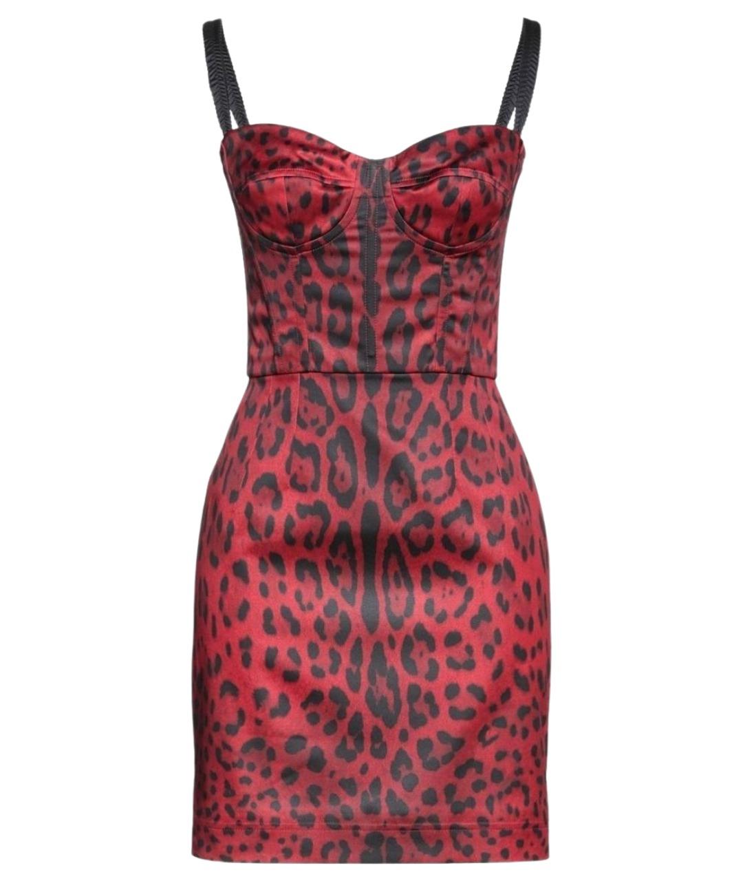 DOLCE&GABBANA Красное полиэстеровое коктейльное платье, фото 1