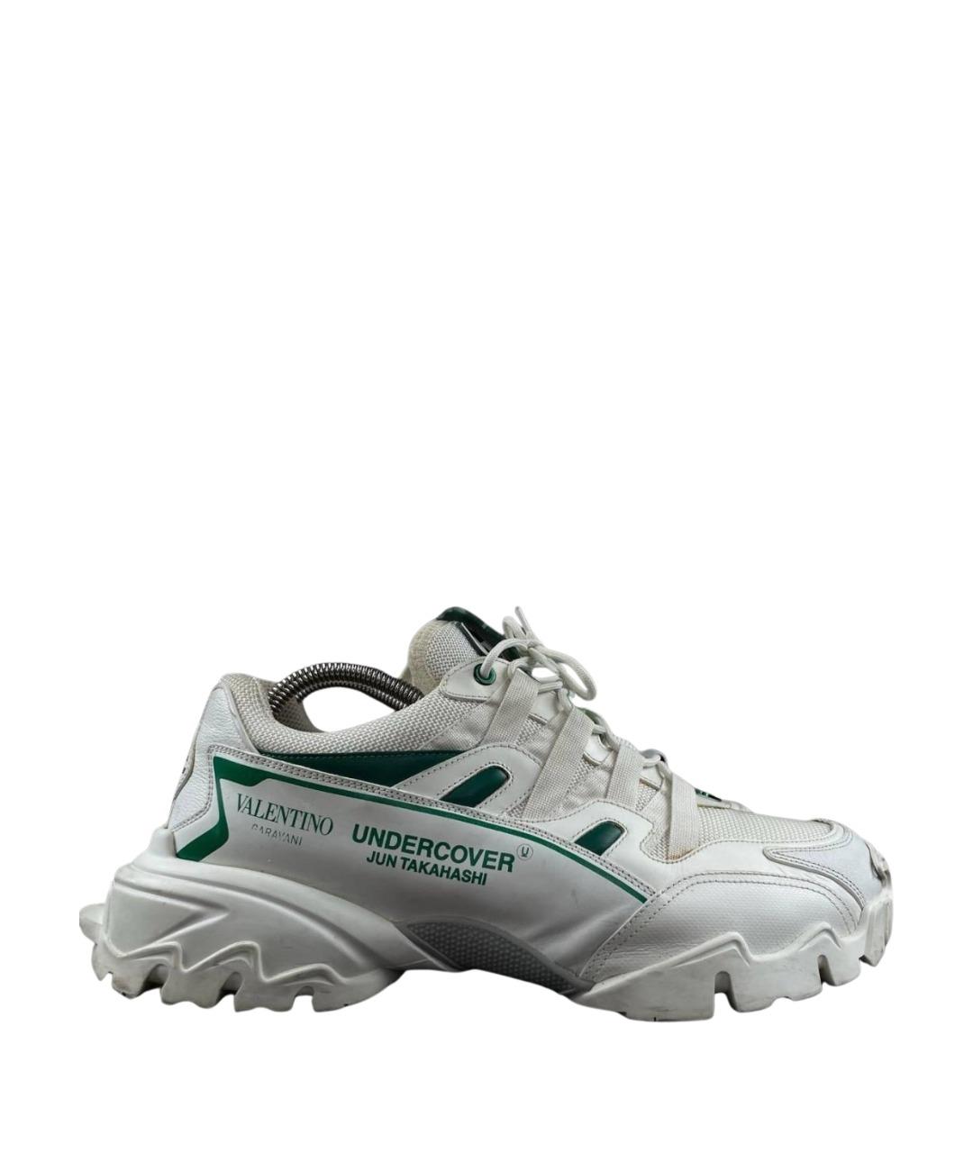 VALENTINO Белые текстильные высокие кроссовки / кеды, фото 1