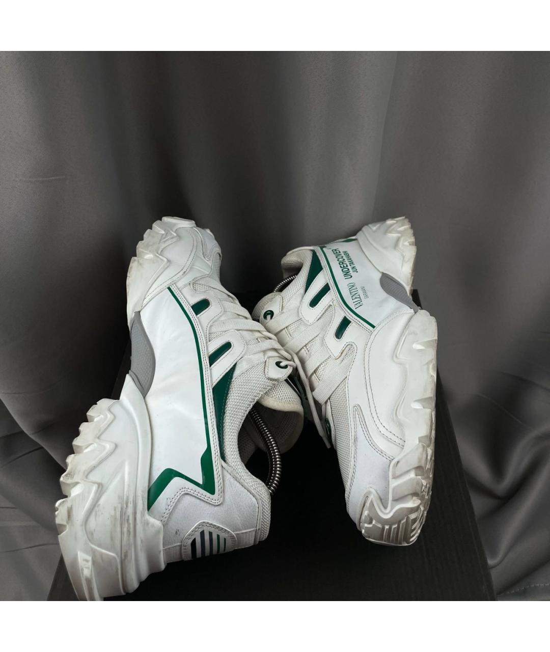 VALENTINO Белые текстильные высокие кроссовки / кеды, фото 4