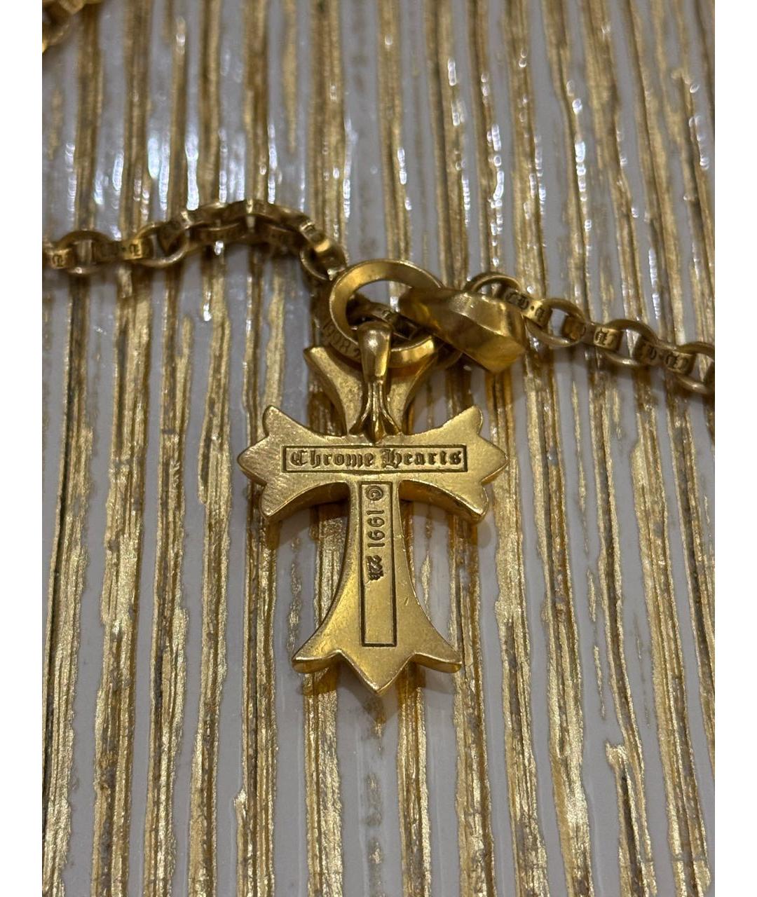 CHROME HEARTS Золотая цепочка/подвеска из желтого золота, фото 4