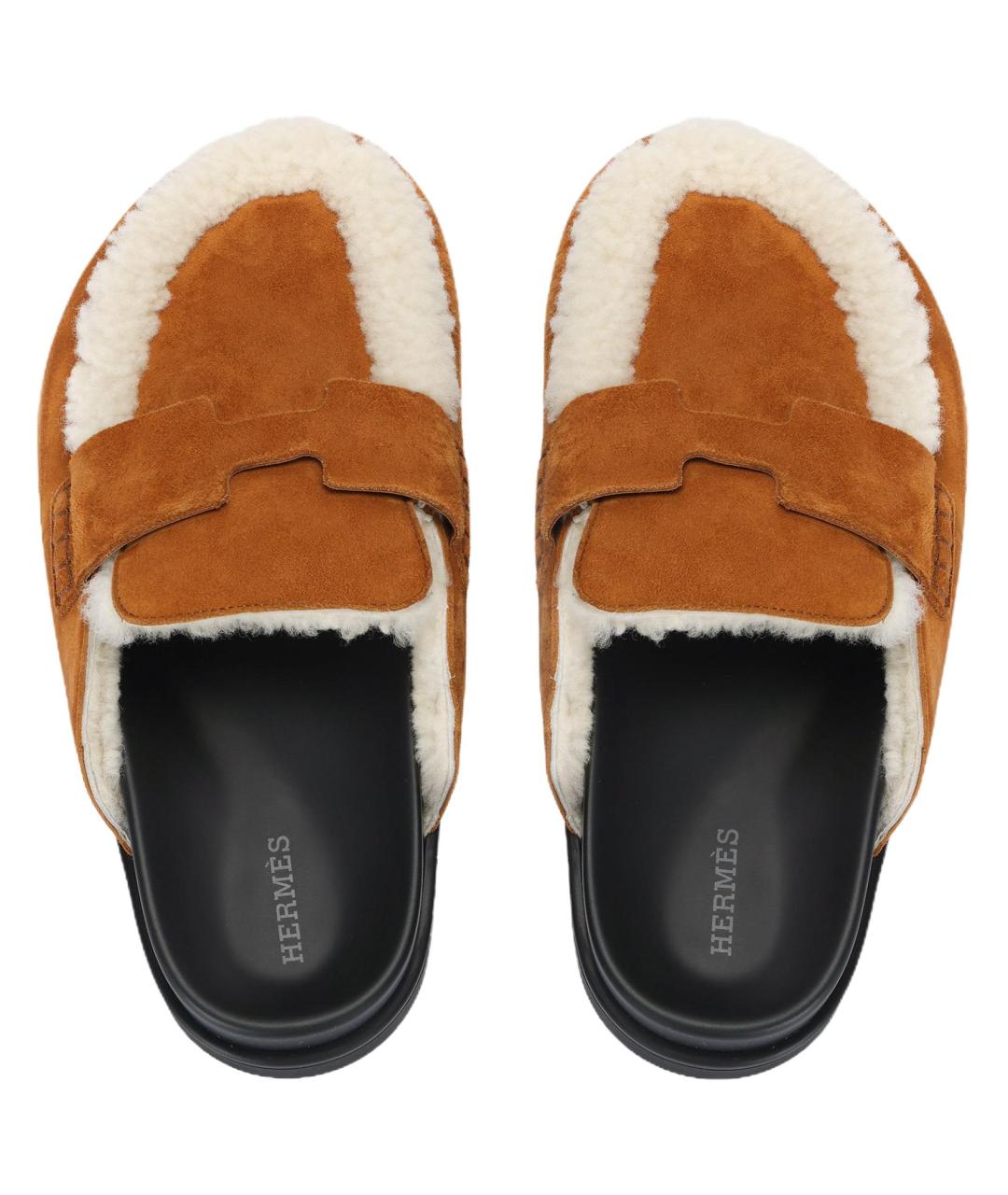 HERMES Коричневые мюли, фото 3