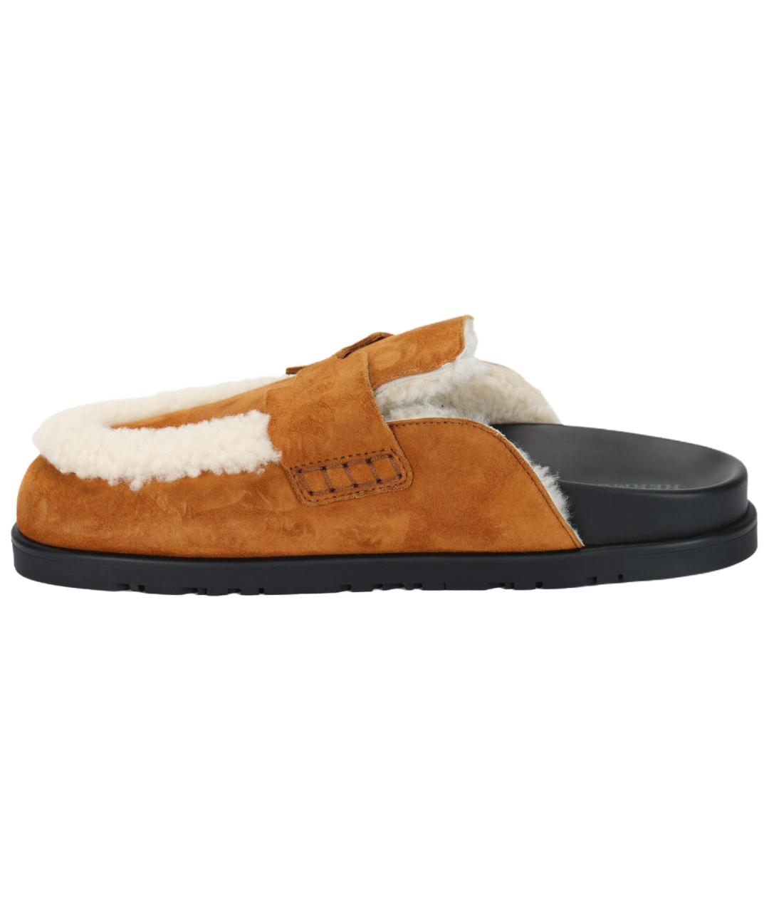 HERMES Коричневые мюли, фото 2