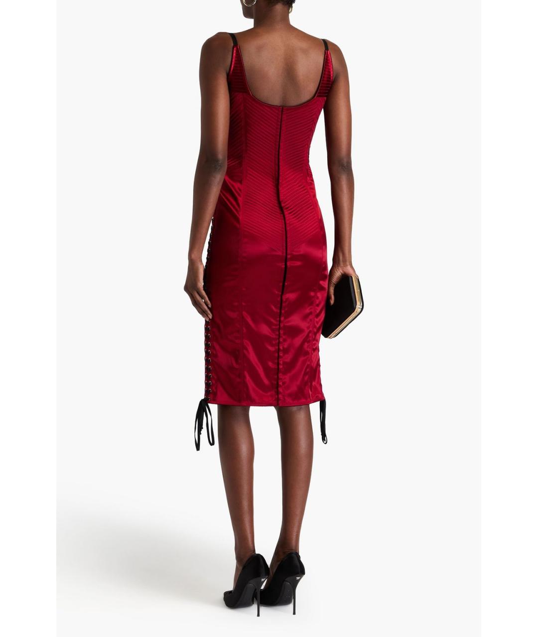 DOLCE&GABBANA Красное коктейльное платье, фото 3
