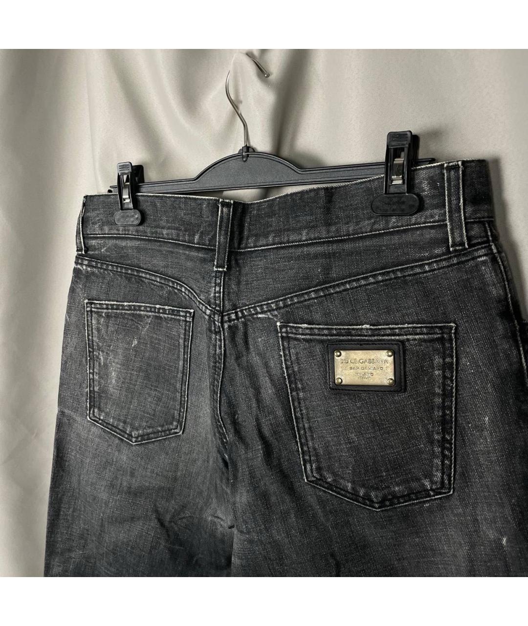 DOLCE&GABBANA Антрацитовые хлопковые джинсы, фото 6