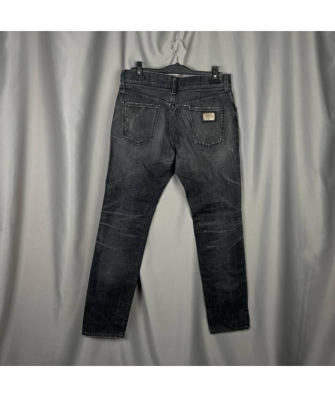 DOLCE&GABBANA Антрацитовые хлопковые джинсы, фото 2