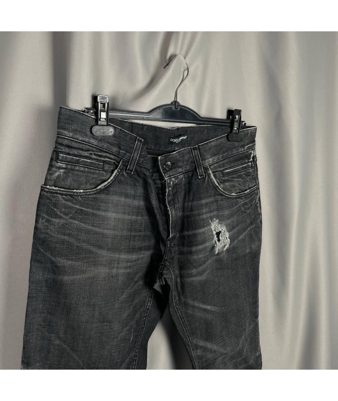 DOLCE&GABBANA Антрацитовые хлопковые джинсы, фото 3