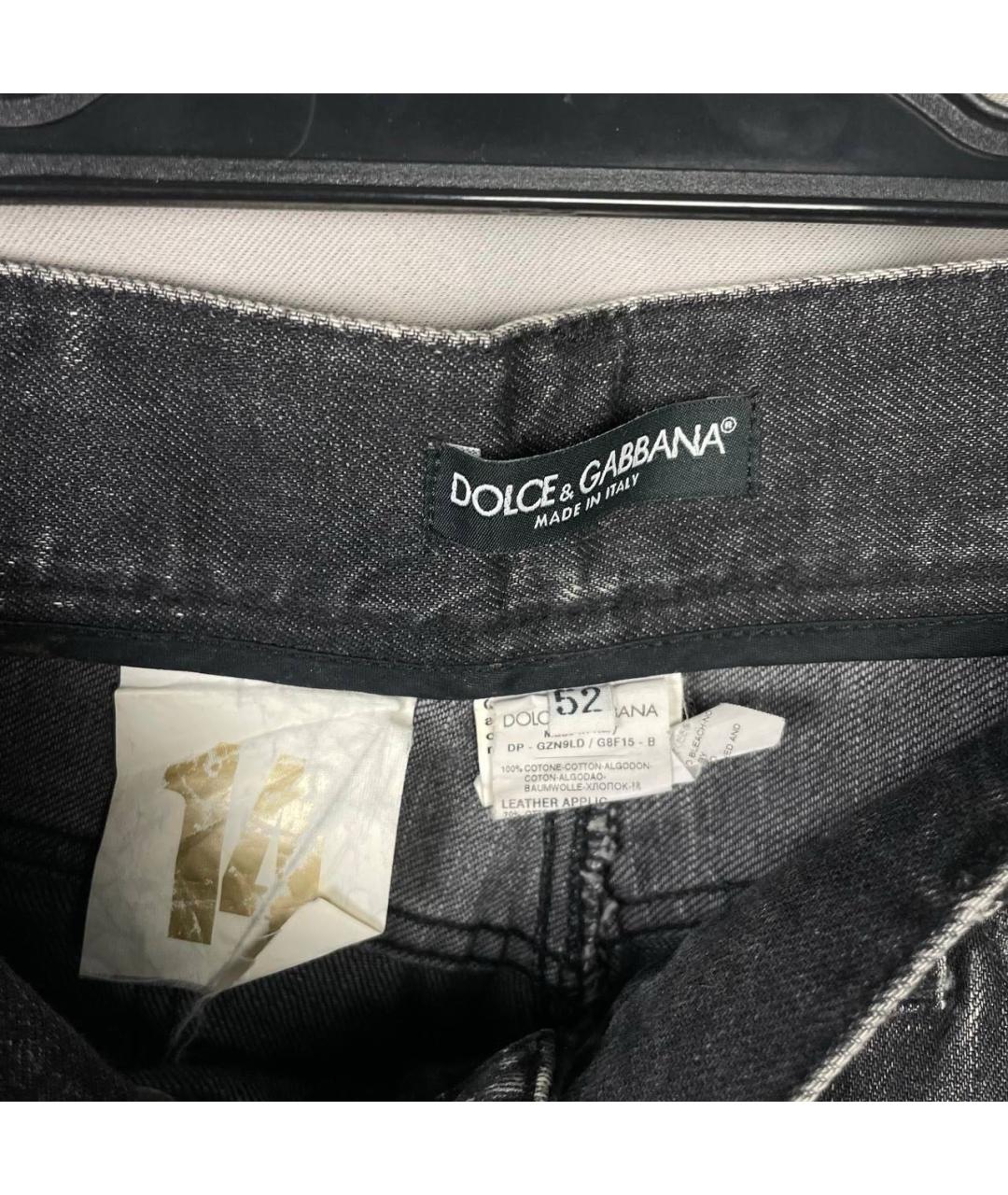 DOLCE&GABBANA Антрацитовые хлопковые джинсы, фото 5