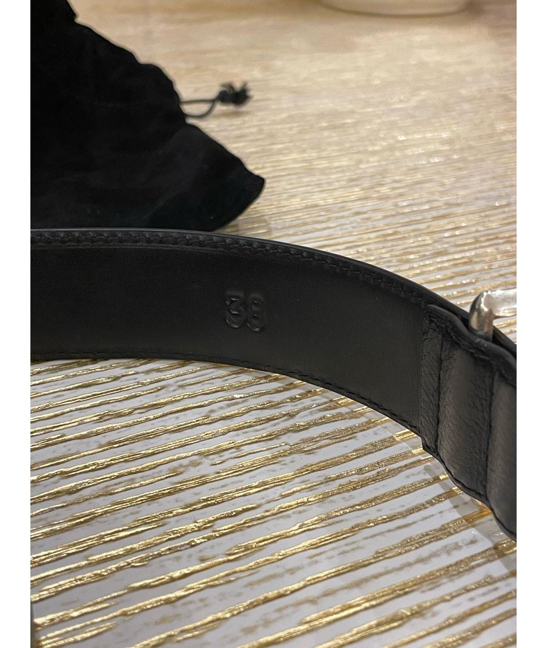 CHROME HEARTS Черный кожаный ремень, фото 3