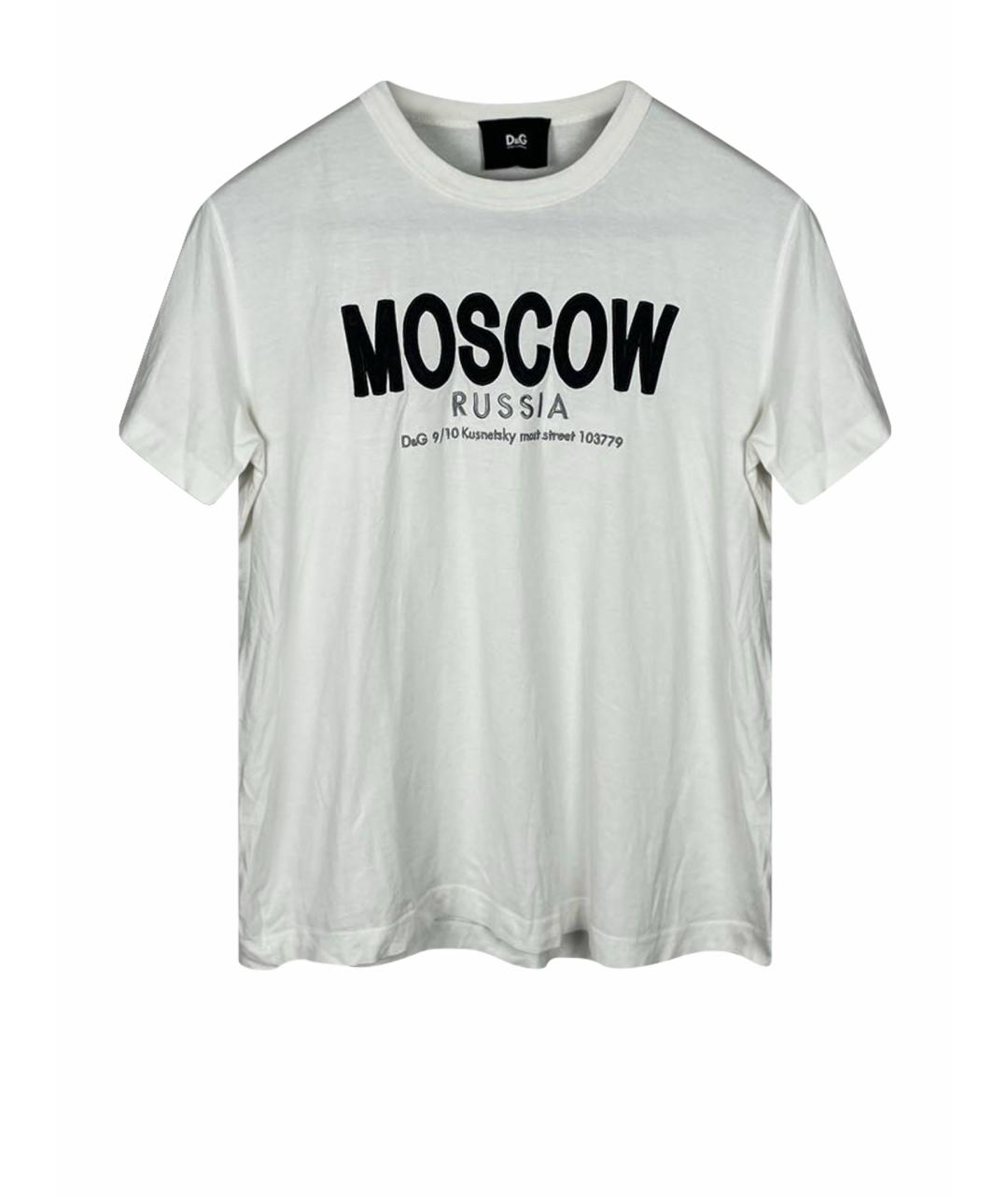 DOLCE&GABBANA Белая хлопковая футболка, фото 1