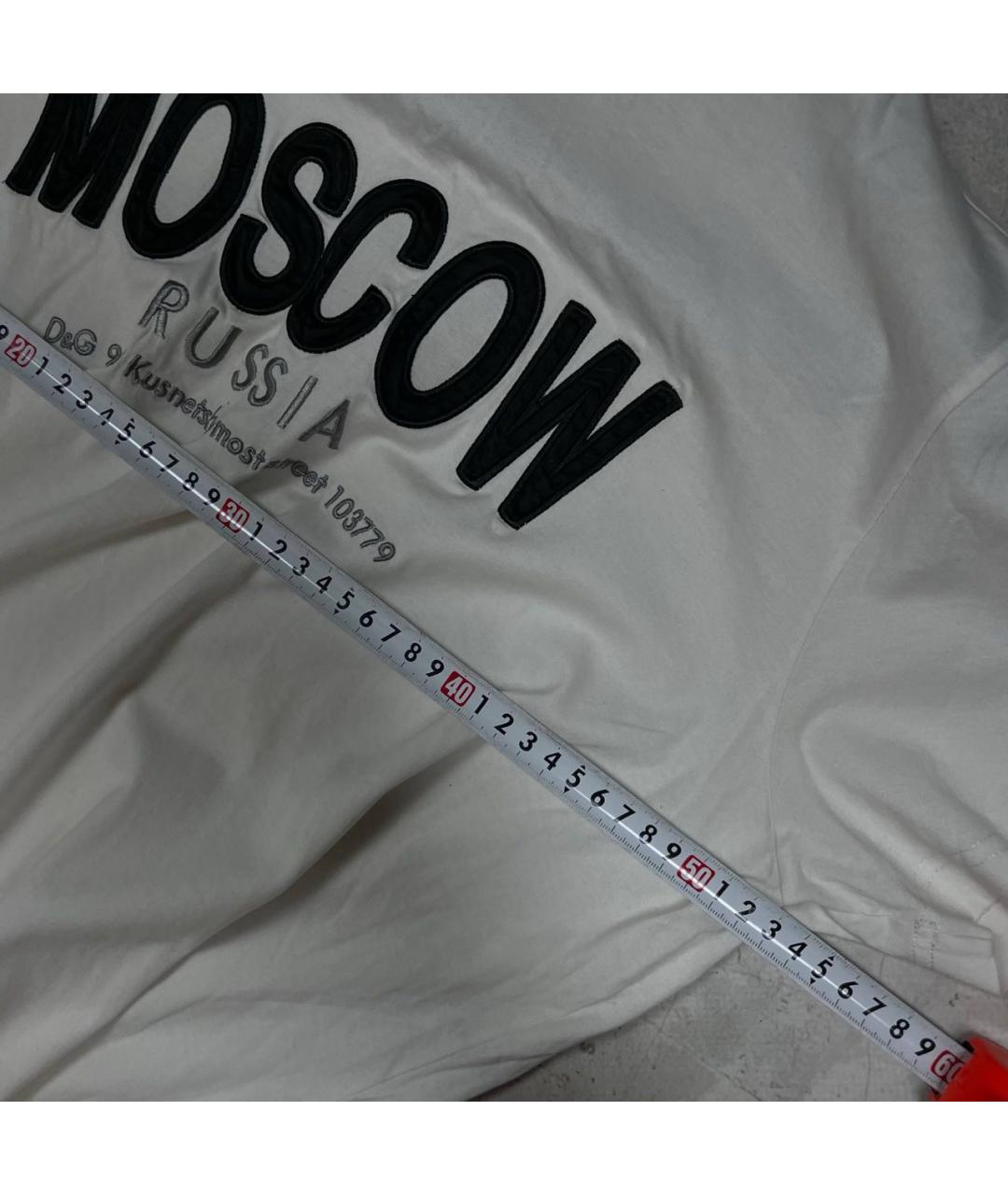 DOLCE&GABBANA Белая хлопковая футболка, фото 4