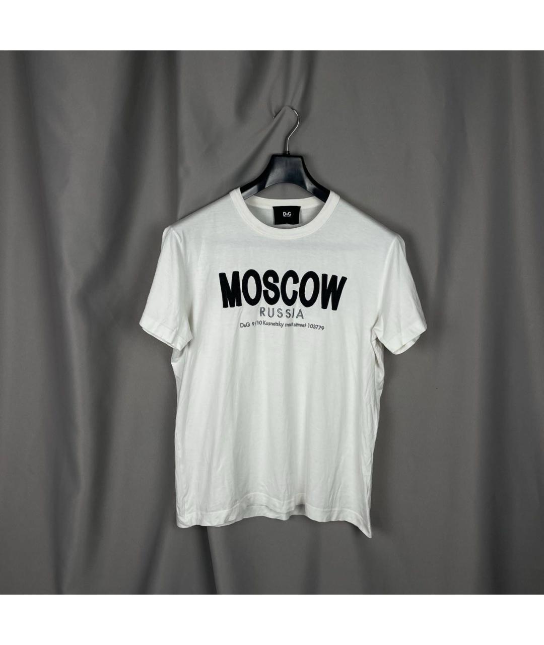 DOLCE&GABBANA Белая хлопковая футболка, фото 7