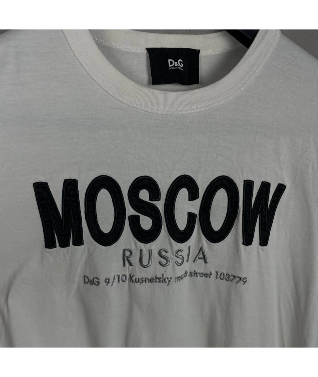 DOLCE&GABBANA Белая хлопковая футболка, фото 3