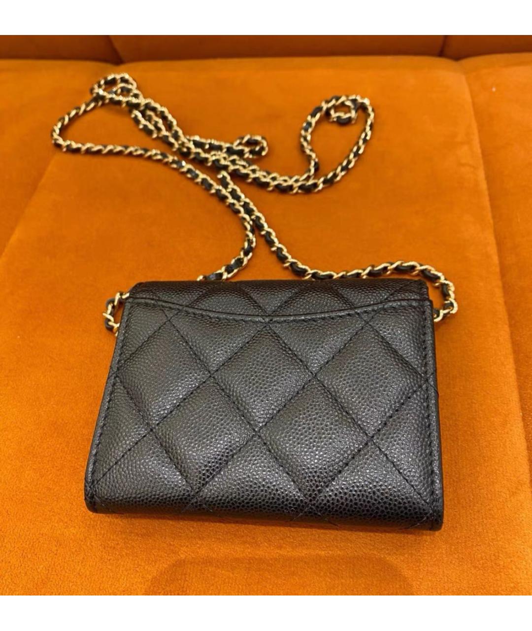 CHANEL Черная кожаная сумка через плечо, фото 4