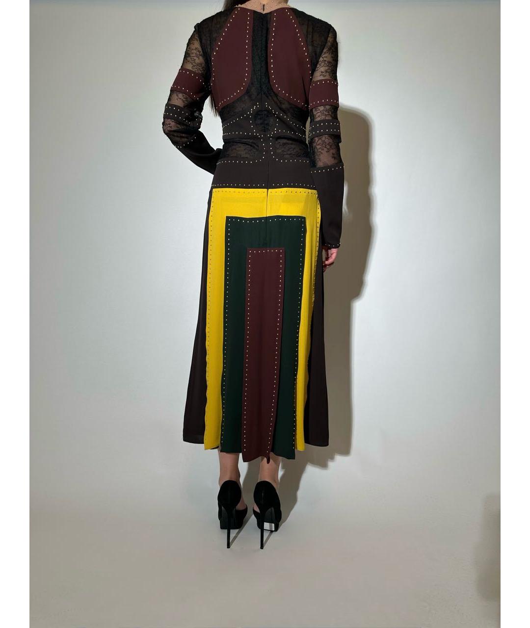 VALENTINO Коричневое шелковое вечернее платье, фото 2