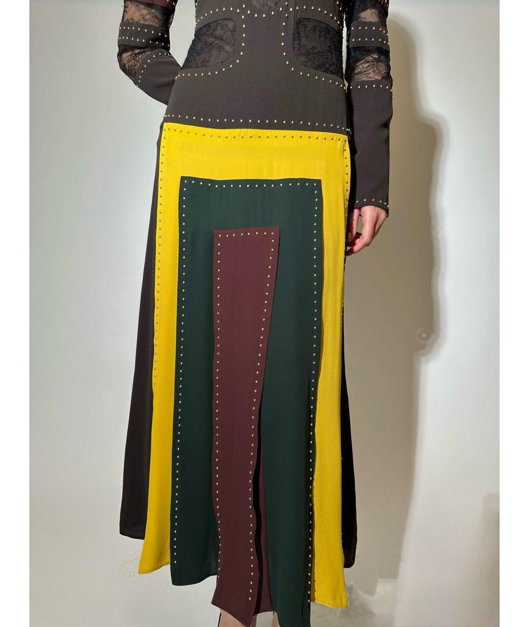 VALENTINO Коричневое шелковое вечернее платье, фото 4