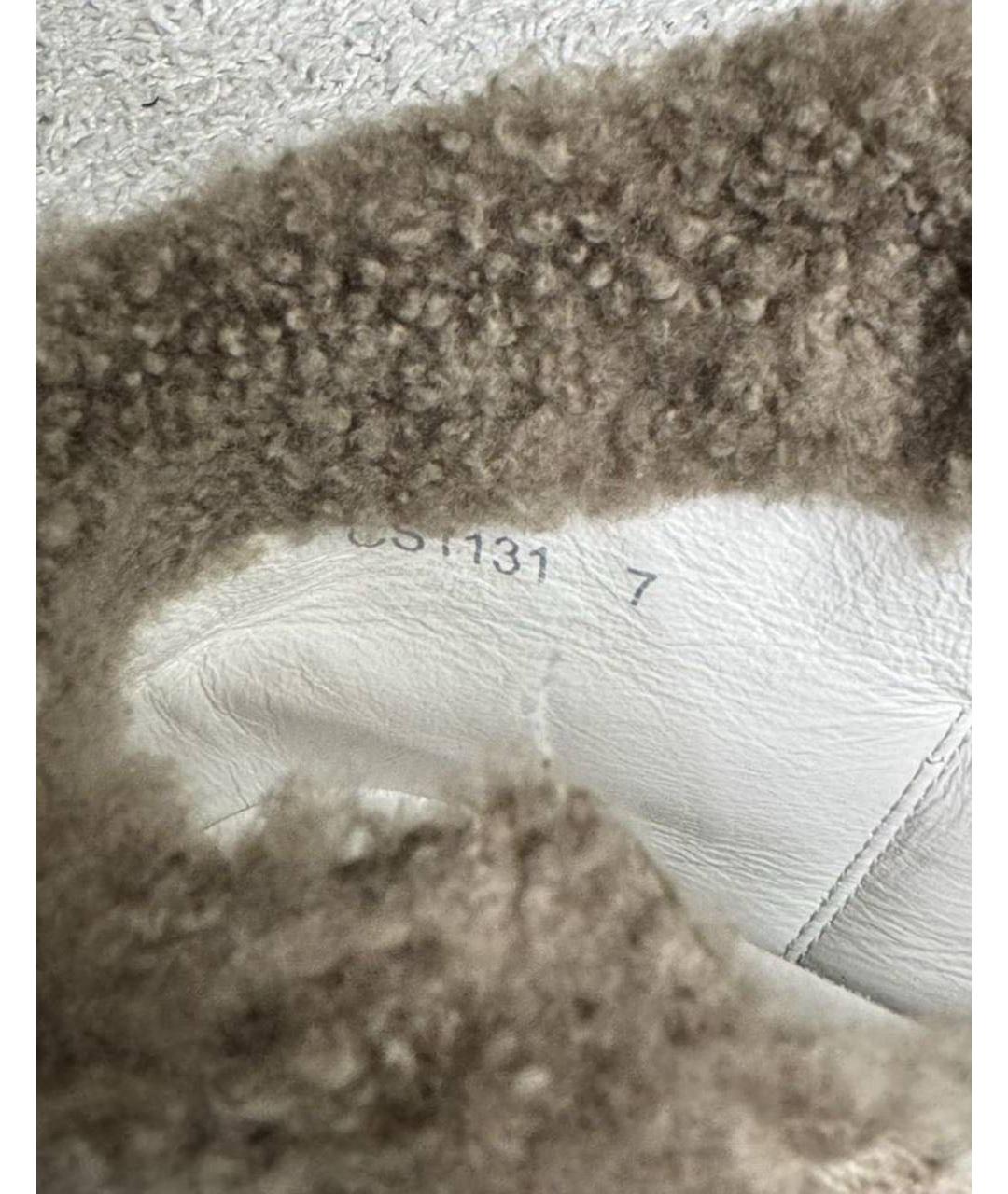 DOLCE&GABBANA Бежевые замшевые высокие кроссовки / кеды, фото 6