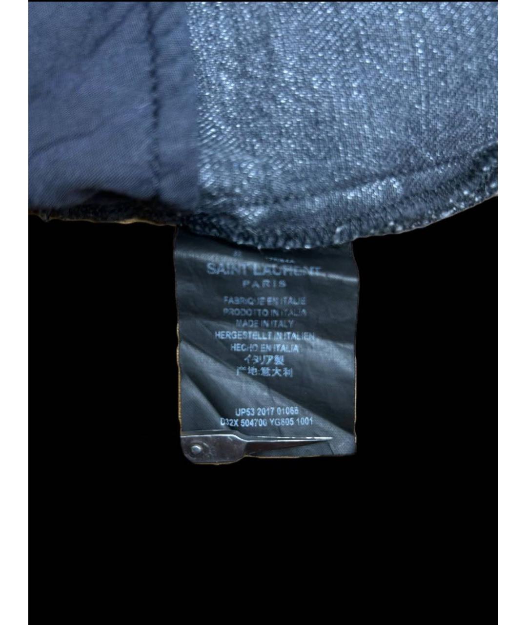 SAINT LAURENT Черные хлопковые джинсы скинни, фото 6