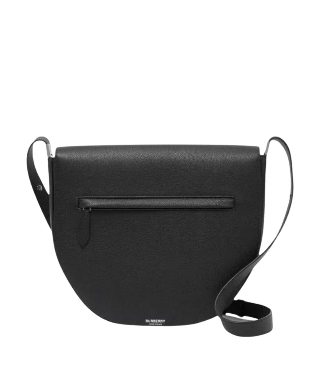 BURBERRY Черная кожаная сумка через плечо, фото 1